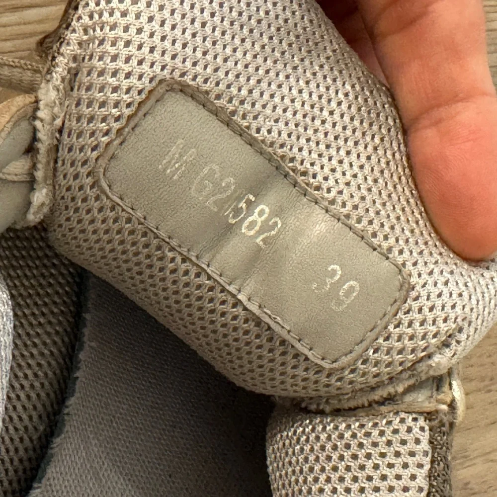 CHANEL Gray and White CC Logo Chunky Athletic Sneakers